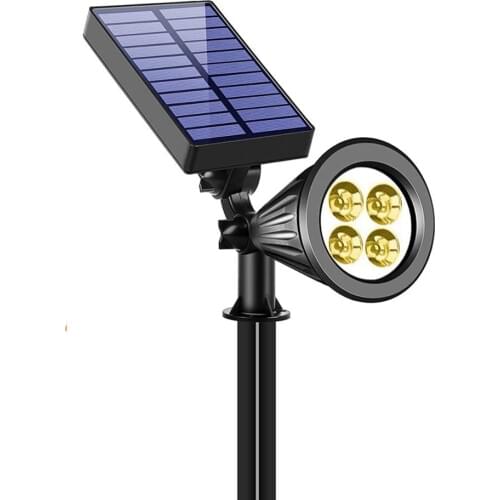 SLGOL Warm Solar Led Lights Outdoor Spotlight Color Adjustable Garland Street Lamp Battery Security Lighting Automatic Sensor