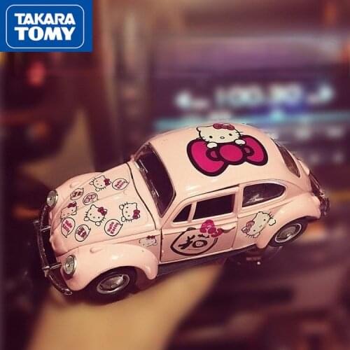 TAKARA TOMY Fashion cute cartoon helloKitty doll decoration car decoration simple car model decoration childrens toy