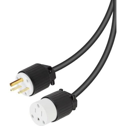 JORINDO NEMA 6-15P to 5-15P American standard AC power cord extension line,3 pin male to 3 hole Plug socket conversion,15A