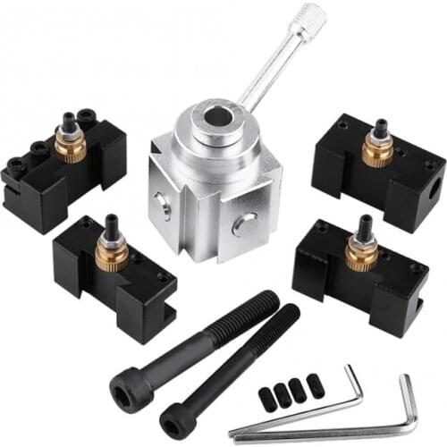 1 Set Aluminum Alloy Quick Change Mini Lathe Tool Post and Holders Screw Kit Set