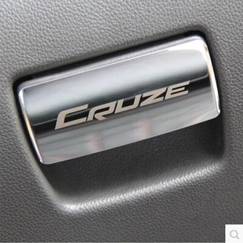 1 Piece Glovebox Handle Decoration Sequins Cover Glove box Chrome sticker for Chevrolet Cruze sedan Hatchback Accessories