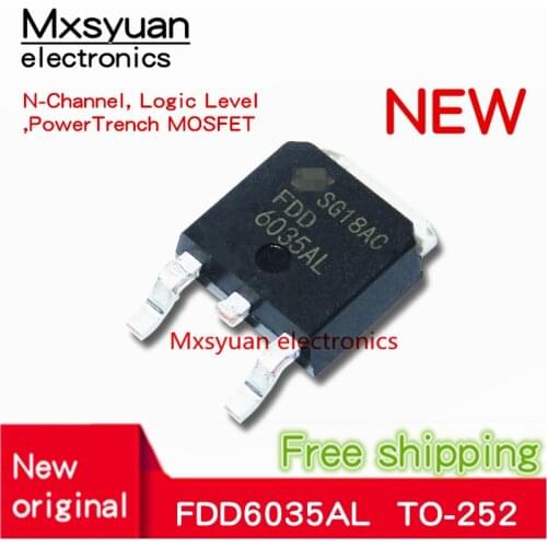 20pcs~100pcs/LOT FDD6035AL FDD6035AL-NL FDD 6035AL TO252 New original In stock