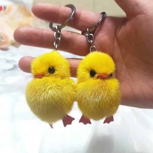 5cm Cute Yellow Duck Plush Toys Keychain Soft Stuffed Animals Dolls Toy for Kids Children Baby Girls Christmas Gifts M0345