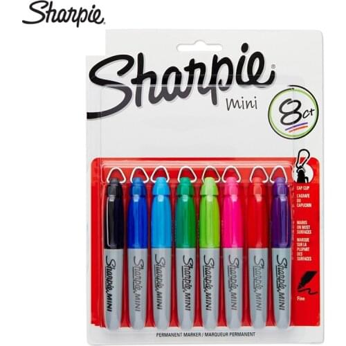5 Sharpie Marker Pens 35113 Golf Bag Mini Label, with hook, ink color black, 8 pen colors to choose from