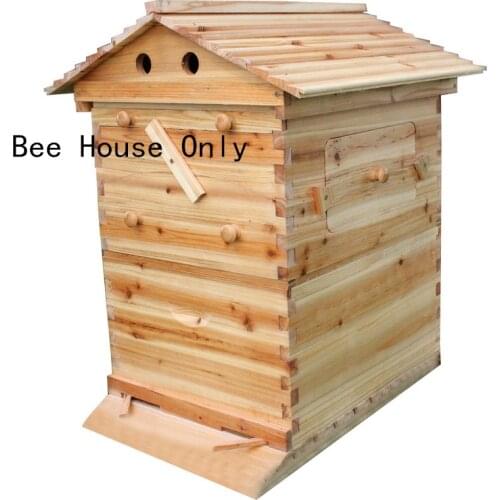 Automatic Wooden Bee Hive House Wooden Bees Box Beekeeping Equipment Beekeeper Tool for Bee Hive Supply 66*43*26cm High Quality