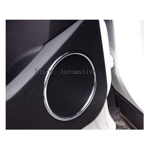 Car audio Outlet Cover Frame Interior Trim Chrome ABS car stickers Car Accessories For Ford Kuga Escape 2013 2014