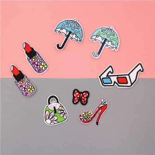 Bow Cartoon Fabric Embroidered Patch Cap Clothes Stickers Bag Sew Iron On Applique DIY Apparel Sewing Clothing Accessories BU169