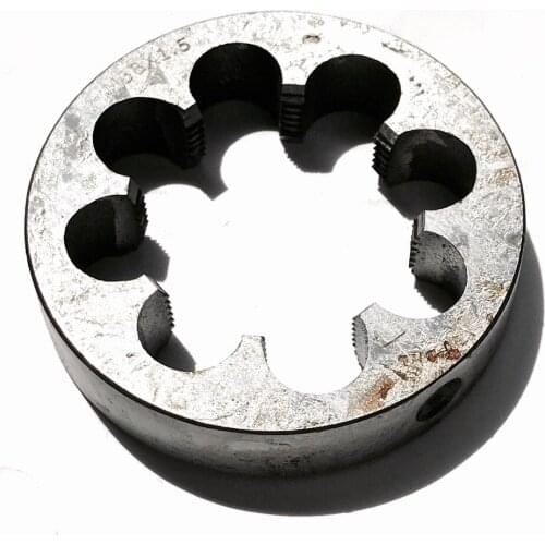 Free shipping of 1PC 9Sicr alloy steel made hand Die M36*1.0/1.5/2.0/3.0/4mm for steel iron aluminum copper workpiece threading