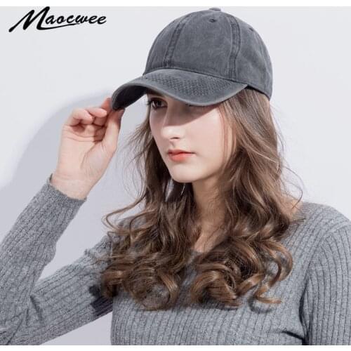 2018 Washed Cotton Baseball Cap Bone Snapback Solid color Woman Men Dad Caps Unisex High Quality Couple hip hop Trucker hats