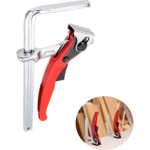 F Clamp Heavy Duty Fast Guide Rail Clamp Adjustable Fast Clamping Pressure Guide Rail System Carpenter Woodworking DIY Hand Tool