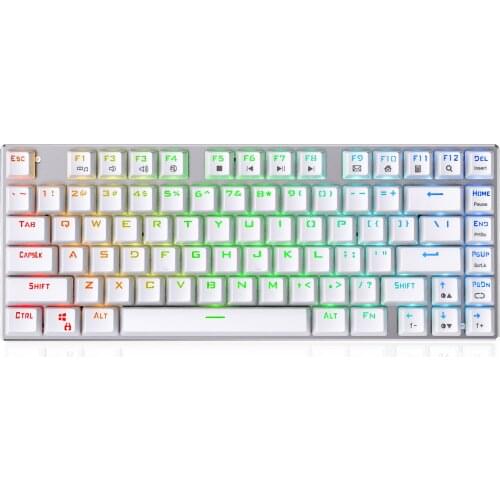 Z-88 Tenkeyless Gaming Keyboard Brown Switch Tactile , Metal Top Panel RGB Backlit Led Mechanical Keyboard for Gamer Office
