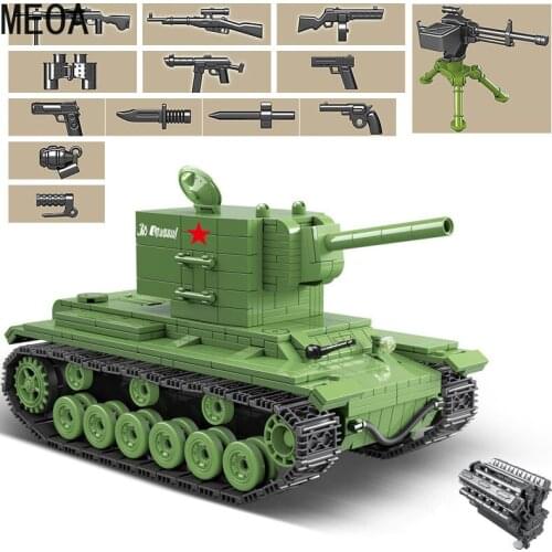Military Combat WW2 Tank Building Blocks IS-2M No.4 KV2 Heavy Tank Bricks Toys Gifts For Boys Kids Children