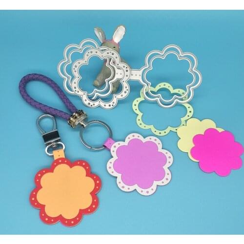 Round keychain pendant metal cutting mold, scrapbook, photo frame, photo album decoration, DIY, handmade art