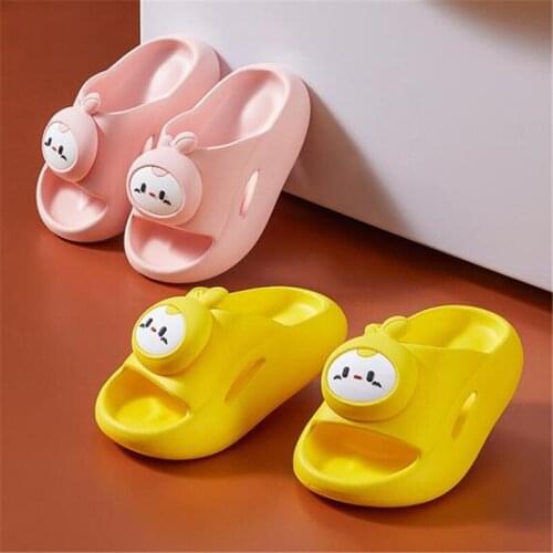 Summer Childrens Slippers Toddler Kid Boys Girls Cute Beach Sandals Slippers Flip Shoes Infant Cartoon Soft Soled Flat Shoes