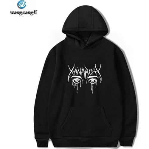 Lil xan Xanarchy Hoodies and Sweatshirts Autumn Winter Hip Hop Mens Hoodie Long Sleeve Sweatshirt Fashion Harajuku Jacket Coat