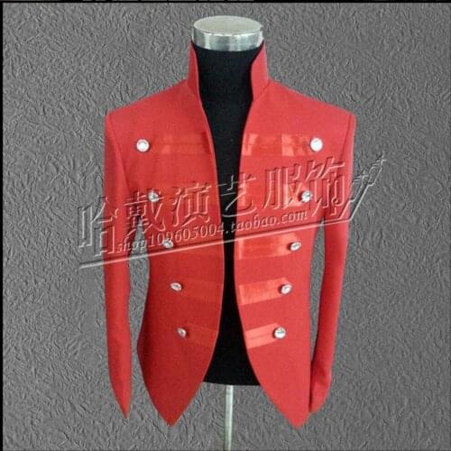 Men Jacket Blazer Coat Bar Nightclub Dj Ds Presided Singer Stage Costumes Performing Jacket New Fashion