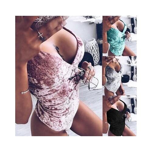 Summer New Bandage Bikini One Piece Monokini Swimwear Bathing Up Suit Solid Simple Velvet Swimsuit Push Padded Women