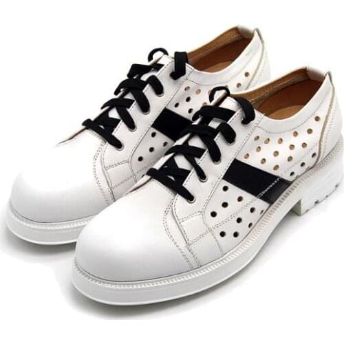 New arrival handmade genuine leather men shoes round toe fashion lace up shoes for men casual shoes