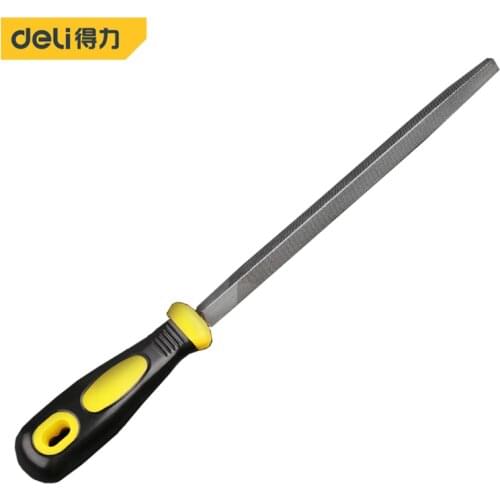 Deli Metalworking Steel Needle Files Triangular File Tool Carpentry Deburring Shaping Sharpening Hand Saws Woodworking Tool