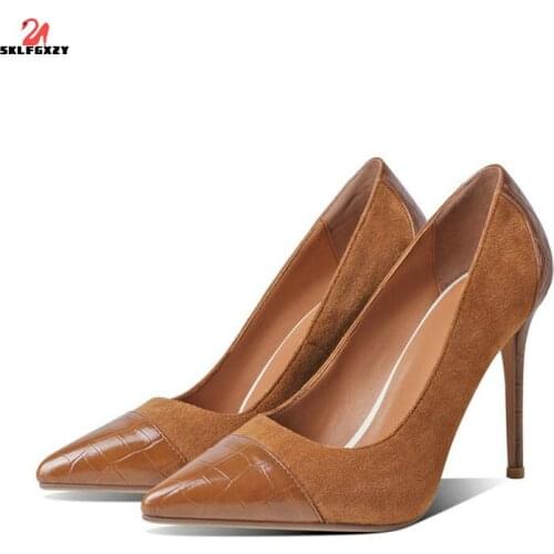 SKLFGXZY 2021 New Style European Brand Womens Shoes High Heels Fashion Sexy Party Shoes The High Quality Pumps