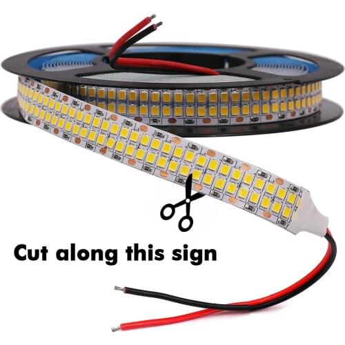 Super Bright Led Strip Light 480LEDs/m 2835 5M 24V 12V DC 5m 2400LED Double Row Ribbon Stripe Flexible Led Tape Home Decoration
