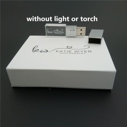 Exuanck 10pcs /lot Usb Flash Pen Drive DIY Costom Logo Crystal Usb 2.0 16GB 32GB 3D Costom Logo Led Light Pen Drive8GB 4GB Stick