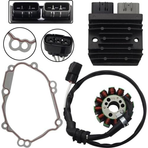 Motorcycle Voltage Regulator Rectifier+Magneto Stator Coil +Engine Cover Gasket For Yamaha YZF R1R R1S 5VY-81410-00 2D1-81410-01