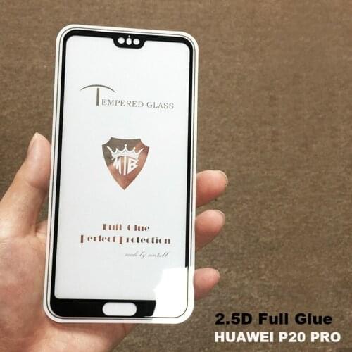 Full Cover Full AB Glue Tempered Glass Screen Protector Film for Huawei P20 Pro for Huawei P20 6" for Huawei P20 Lite 5.84"