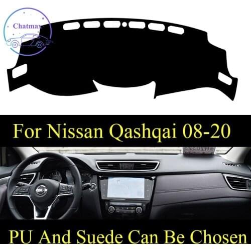 Customize For Nissan Qashqai 2008-2020 Dashboard Console Cover PU Leather Suede Protector Sunshield Pad
