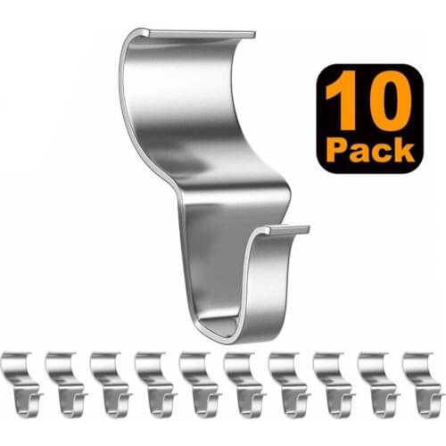 10pcs Stainless Steel S-Shape Hook Kitchen Bedroom Multi-function Hidden Wall Hook Clasp Hooks Hanging Storage Tools