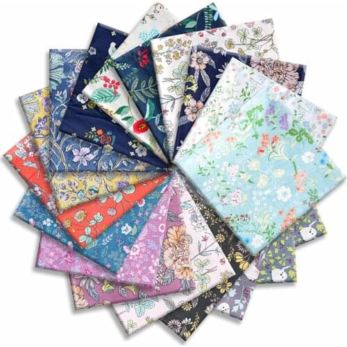 17pcs 30x25cm floral pure cotton cloth making bedding sheet quilt cover sewing fabric flower DIY 160g/m
