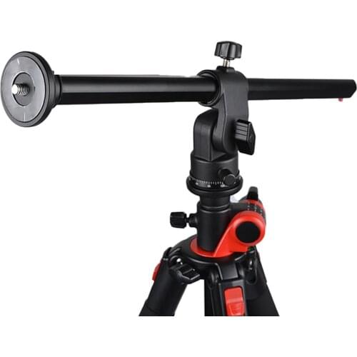 360 Degree Rotatable Multi-Angle Aluminum Alloy Camera Tripod Center Column Extension Boom Arm with Locking System