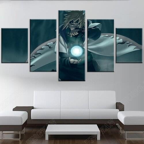 5 Panel Anime Hokage Minato Namikaz Wall Canvas Art Print Painting Poster Muti Picture For Home Decoration Painting Kids Room