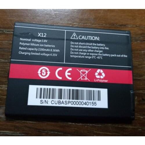 For Cubot X12 Battery 2200mAh MTK6735 Quad Core Phone Android 5.1 4G FDD LTE 5.0 Batterie Bateria with phone stander