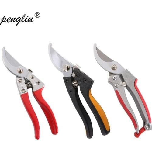 Anti-slip Gardening Scissor Grafting Pruning Shear Hand Stainless Steel Fruit Tree Cutting Tools Bonsai Pruners Secateurs GT001
