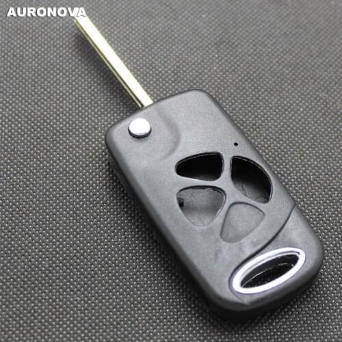 AURONOVA New Upgrade Flip Folding Key Shell for Toyota Crown 3 Buttons Remote Car Key Case
