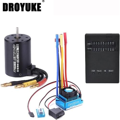 Droyuke 3650 3100KV 3900KV 4300KV 5200KV Brushless Motor 45A 60A 80A 120A Brushless ESC Electric Speed Controller for 1/10RC Car