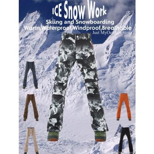 Brand High Snow Pants Snowboarding Suit Trousers 15k Waterproof Windproof Breathable Winter Outdoor Sports Ski Pants for Mens