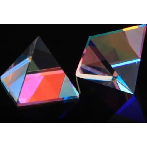 Color Pyramid Rainbow Optical Prism K9 Glass Crystal Decoration Crafts Photography