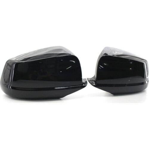 DWCX 51167216369 51167216370 1 Pair Black Side Rear View Mirror Cover Cap Fit For BMW 5 Series F10 Sedan Pre-LCI 2011 2012 2013