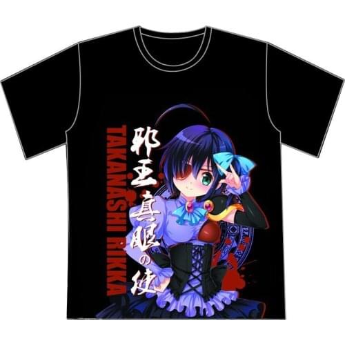 Japanese Anime T shirt Tops Cyuunibyou Demo Koigashitai Takanashi Rikka Summer style Women T-Shirt Men Casual Short Sleeve shirt