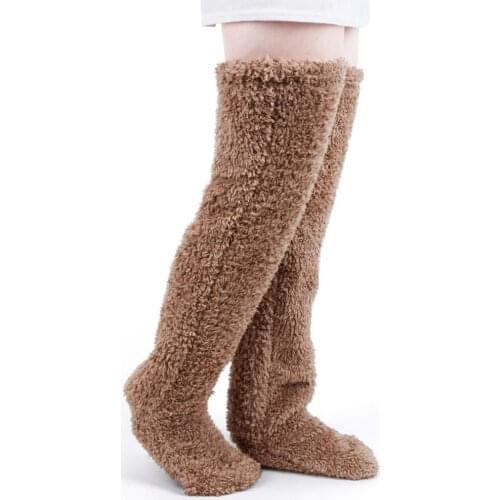 Over Knee High Socks Women Thigh High Stockings Warm Long Stocking Women Socks Leg Warmer Comfortable Woolen Leg Cover Sock
