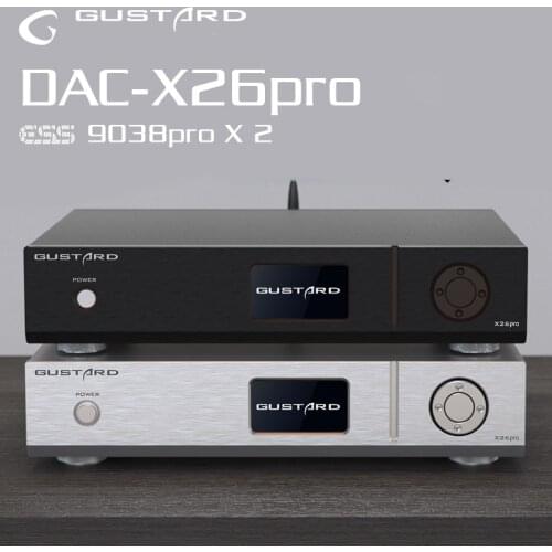 GUSTARD DAC-X26 DAC Balanced Decoder HIFI EXQUIS ES9038PRO DAC DSP PLL Native PCM768K DSD512 SPDIF AES DOP Decoder