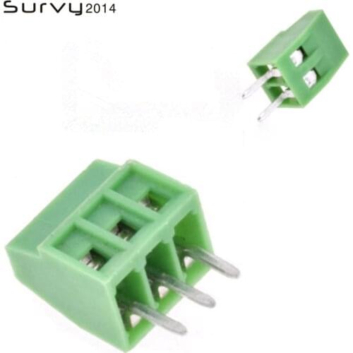 10PCS kf120-2.54-2P 3P 2.54MM pitch straight pin pcb screw terminal block connector 2PIN 3PIN green KF120 2.54 2 3 PIN