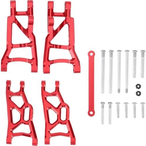 Metal Front & Rear Suspension Arms & Tie Bar Upgrade Parts Set for 1/10 Traxxas 2WD Slash 2555 3631 2532