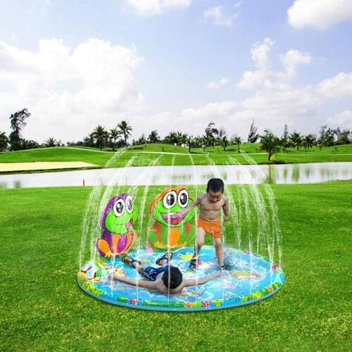 Frog Splash Mat Lawn Garden Backyard Beach Outdoor Fun Sports Water Game Fidget Toys Children Sprinkler Pad Classic Toys Summer