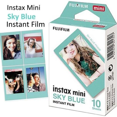 Instax Mini Film Blue Frame For Fujifillm Instant Mini 11, 9, 8, 7s Camera For SP-1/SP-2 Printer