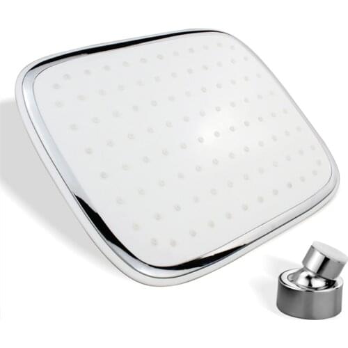 Fashion White Square Chrome Plating ABS Shower Head water Saving High Pressure hsh001001(w)