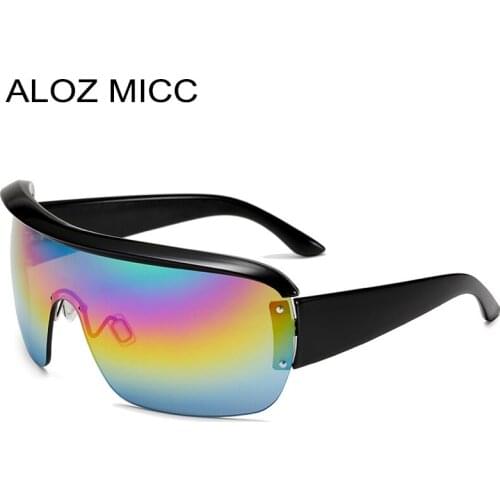 ALOZ MICC Oversized Mirror Sunglasses Women Men Brand Designer Goggle Sun Glasses Male Female Shades UV400 Gafas De Sol Q737