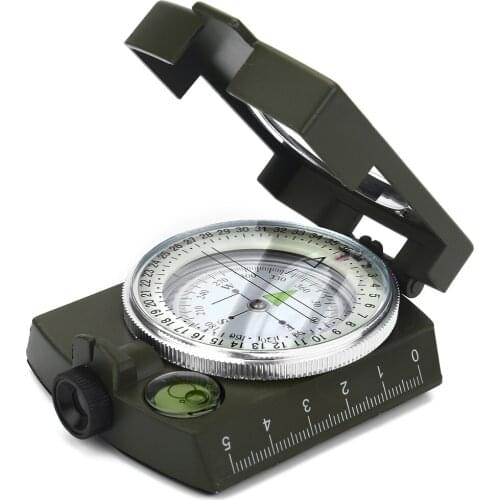 Outdoor Military Sighting Luminous Lensatic Waterproof Compass Camouflage Shakeproof And Resistant To Compression Durable